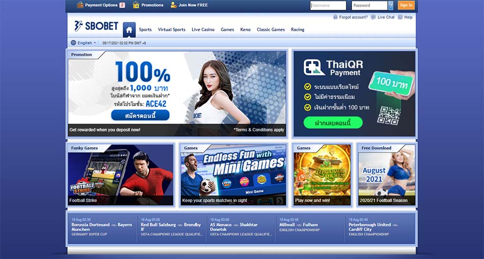 เข้าเล่น SBOBET แจกฟรีทุกวัน SBOBET